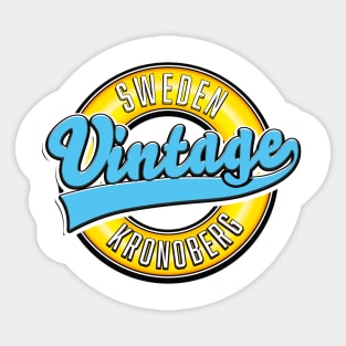 Kronoberg sweden vintage style logo Sticker